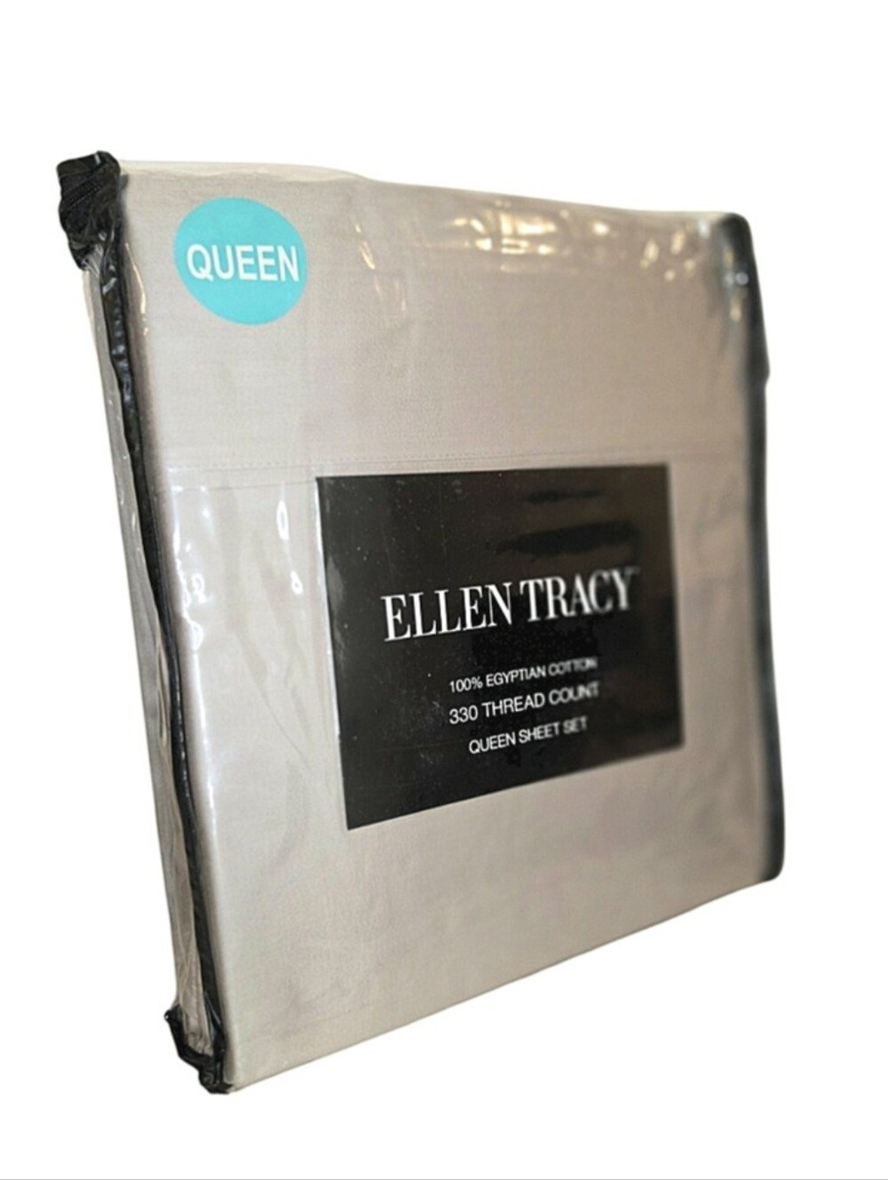 New! Ellen Tracy 100% Egyptian Cotton 330 Thread Count Queen Sheet Set
